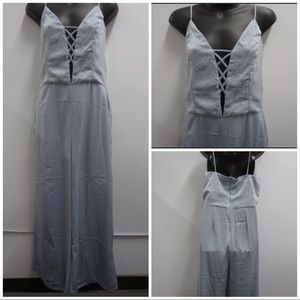 Standard Front Lace Up Spaghetti Strap Jumpsuit